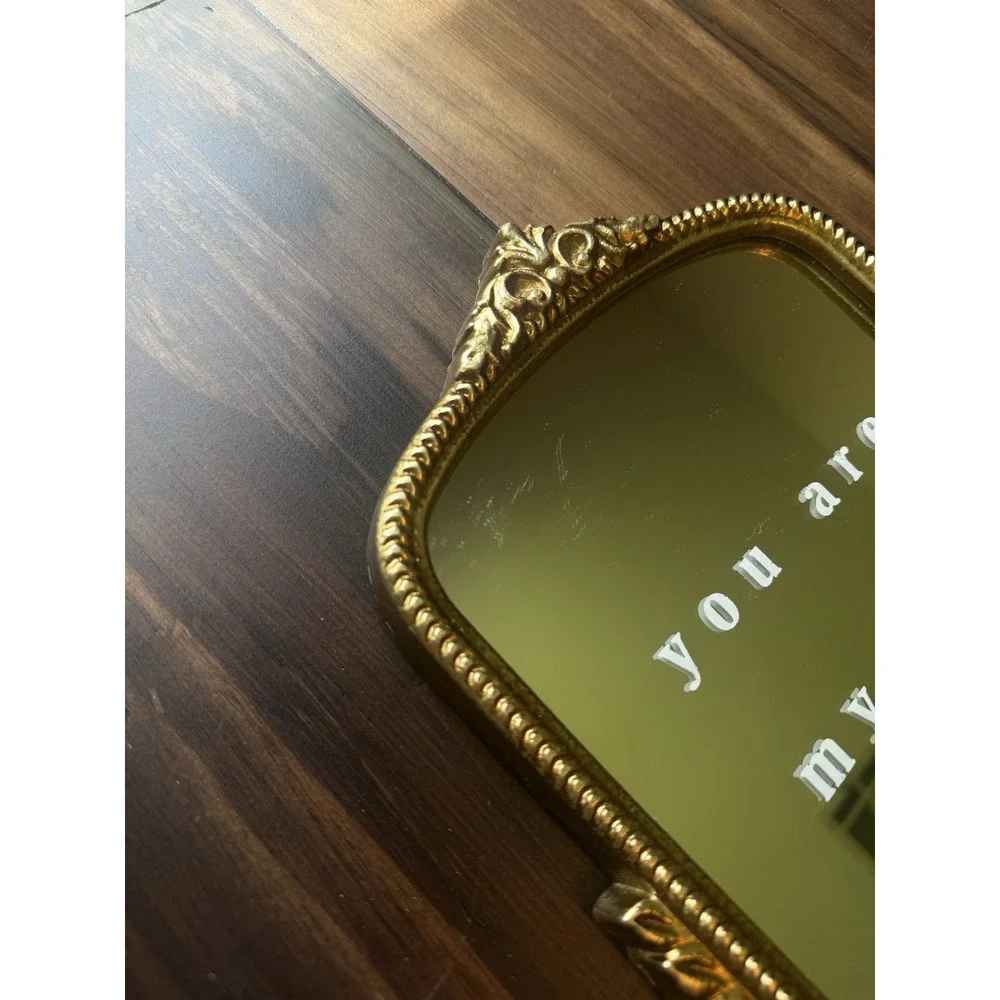 Vintage Inspired Brass Mirror Frame Wall Decor for Home Decor and Gifting